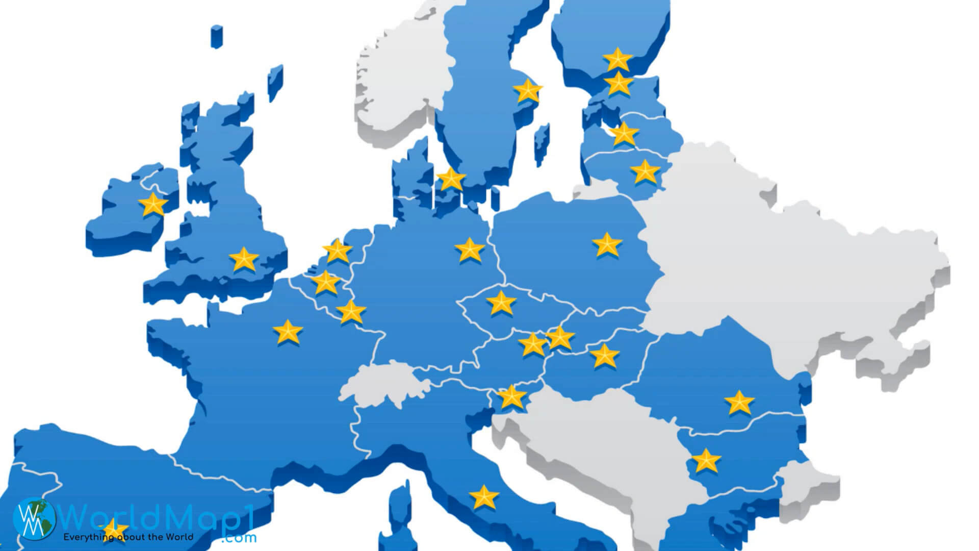 Karte der EU-Mitglieder mit Lettland